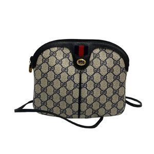 Gucci Shoulder Bag Leather Navy